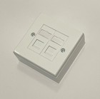 RJ45 Cat6 Network 2 Port Modular Face Plate Back box with Euromodules lot