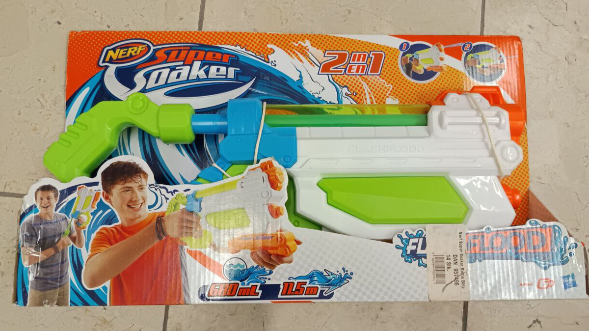 Nerf Super Soaker Hasbro A9466 Flash Flood Wasserpistole 2 in 1 NEU