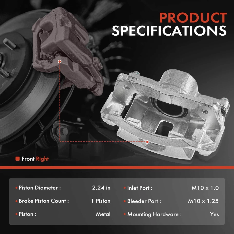 Pinza de freno delantera derecha con soporte para Acura Honda Accord 95-97 CR-V Odyssey Foto 2 de 4