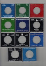 11 M&uuml;nzen Leer Box Etui Schweden f&uuml;r 100 u. 200 Kronen Kronor AG ( ohne M&uuml;nze )