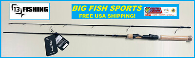13 FISHING One 3 Defy Silver 6'6'' Ultra Light Spinning 2-Piece Rod #DEFSS66UL-2