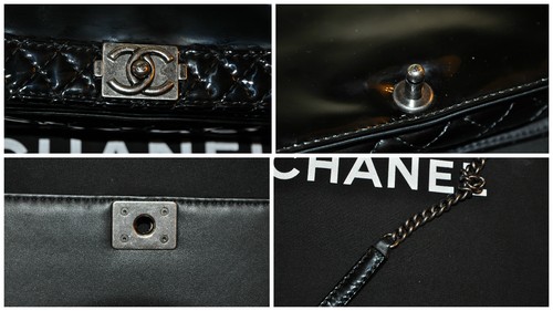 Authentic CHANEL Patent Small Boy Reverso Flap Black - Pre-Owned - Picture 11 of 12