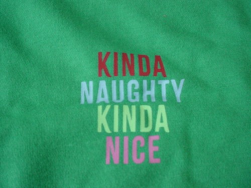 Wondershop Kinda Naughty Kinda Nice Matching Women's Sweatshirt M Green - Picture 3 of 3