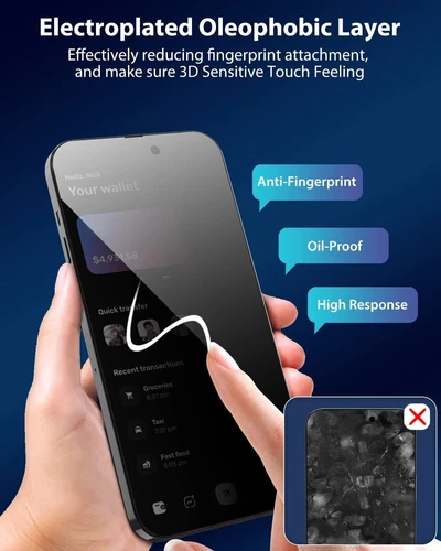 For iPhone 16Pro/16 Pro Max Privacy 9H Glass Screen Protector w/Install Tool AU - Picture 5 of 22