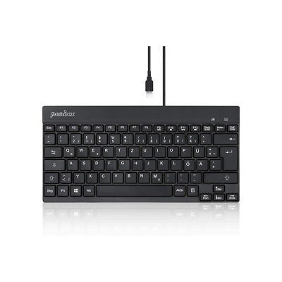 Perixx PERIBOARD-426, DE, kabelgebunden, USB Mini Tastatur mit flachen Tasten