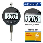 Digital Dial Indicator 0.01mm/0.0005' Probe Gauge Range 1'/0-25.4mm Measuring