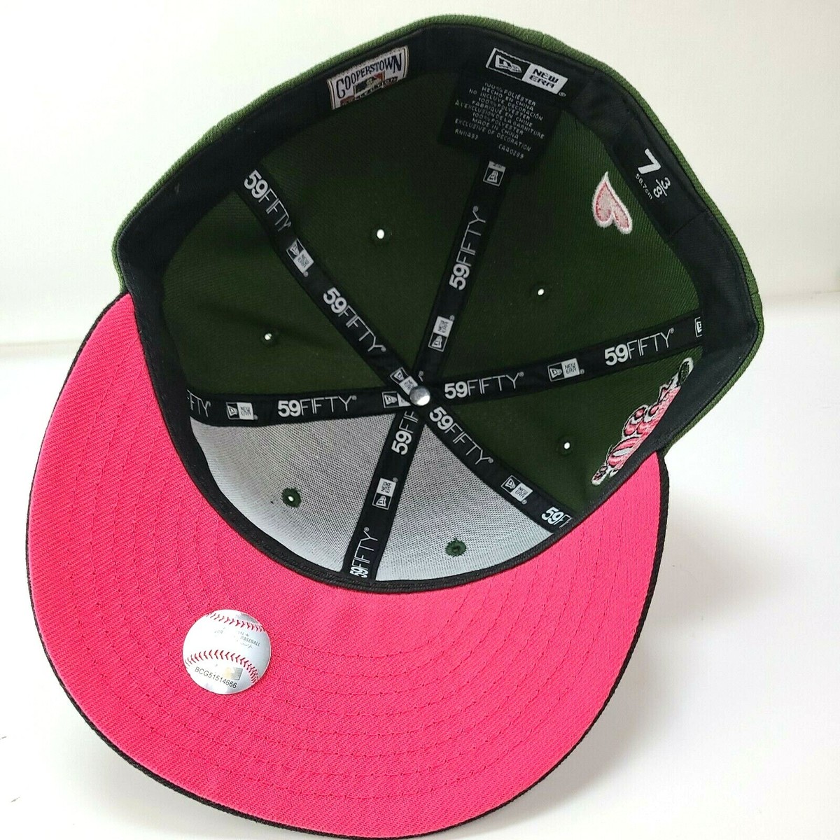 New Era Atlanta Braves 30th Season OG Green Pink Heart 59