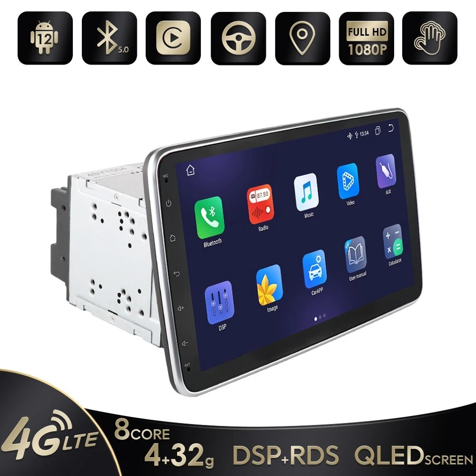 10.1" Rotatable 2 Din Octa Core Android 14 Car Multimedia Radio GPS Navigation - Image 4 of 4