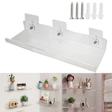 Floating Record Album Wall Mount Display Shelf Acrylic Clear Plant Holder Rack
