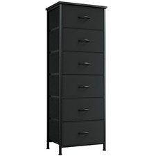 Tall Dresser for Bedroom with 6 Drawers, Storage Organizer Chest of Drawers w...