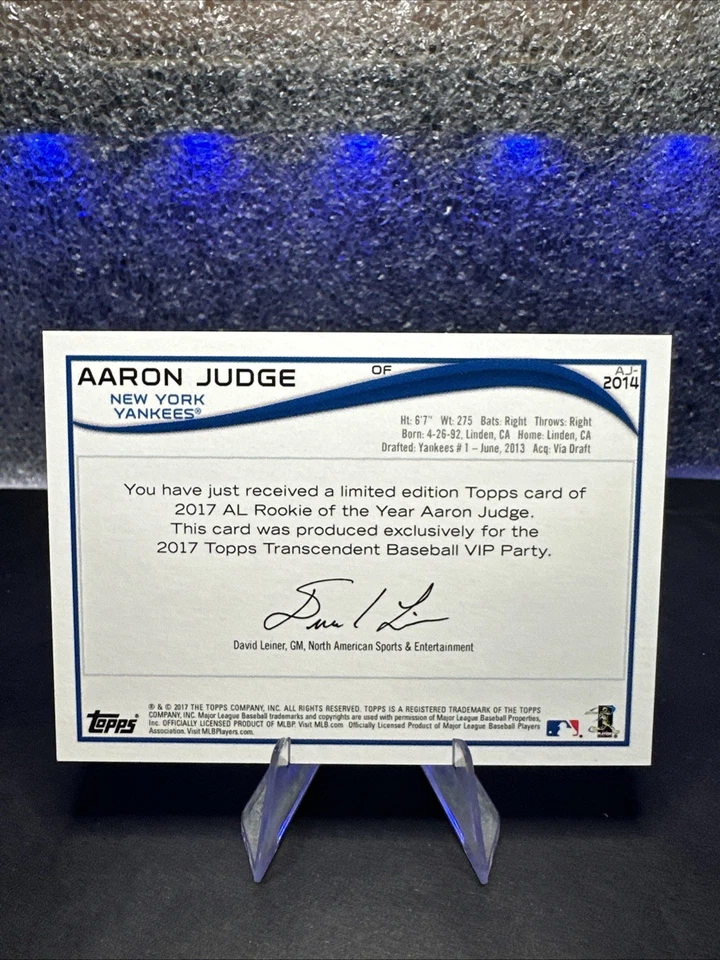 2017 Topps Transcendent Collection Aaron Judge AJ-2014 RC 42/87🔥🔥🔥 - Image 3 of 3