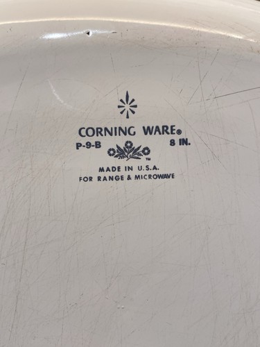 Vintage Corning Ware blaue Kornblume 4er Set Auflaufformen 1-2,5 QT + 1 Deckel P9C1 - Bild 18 von 20