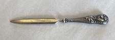 Vintage Sterling Silver Letter Opener Ornate Handle 3" Collectible Art Nouveau