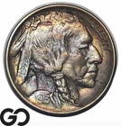 1913 Buffalo Nickel Type 1, Lovely Color, Choice Unc+