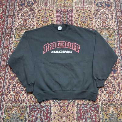 VTG 90s Jerzees Pro Circuit Racing Sweatshirt XL Black Made in USA Motocross