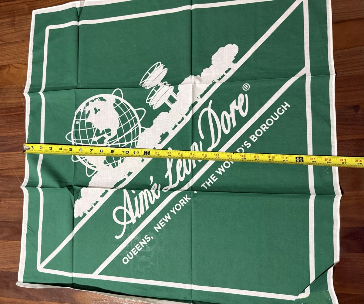 Aime Leon Dore ALD Unisphere Cotton Bandana Pine Grove Green Scarf