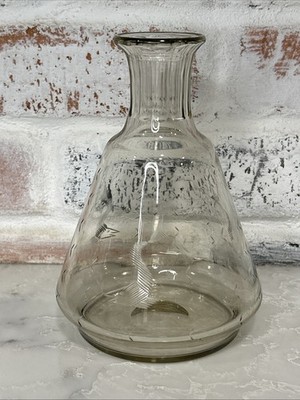 1931 Eda Glassworks Gerda Stromberg Etched Fish Glass Decanter Sweden