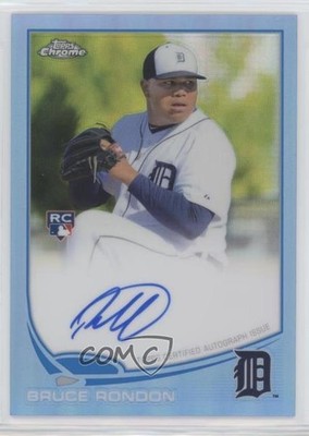 2013 Topps Chrome Blue Refractor Rookie 112/199 Bruce Rondon #85 Auto RC 3q5