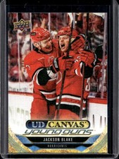 2024-25 Upper Deck Jackson Blake UD Canvas Rookie Young Guns RC #C215 Hurricanes
