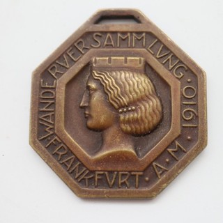Bronze Medaille Wanderausstellung Frankfurt 1910 33mm 23/25