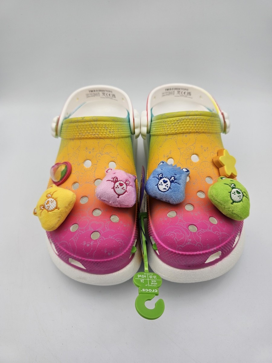 CROCS Care Bears Crush Clogs Light Up Rainbow Shoes Men\'s Sz 5 *NEW* 210103-100 CROCS X Care Bears Collaboration Crush Clog  main image 3