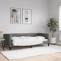 Day Bed without Mattress Dark Grey 90x190 cm Single Fabric vidaXL
