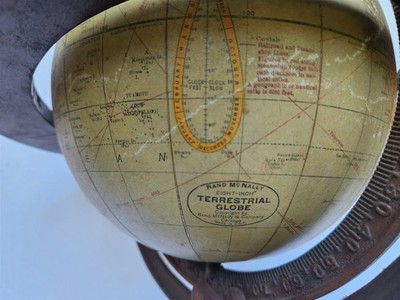 1920s RAND McNALLY EIGHT-INCH TERRESTRIAL GLOBE antique | eBay