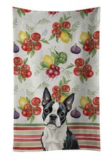 Caroline's Treasures Boston Terrier Vegetables Kitchen Towel WDK8132KTWL