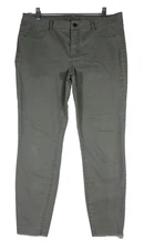 Rewash Womens Stretch Skinny Jeans Mid Rise Raw Hem Pockets Size 13/31 Green