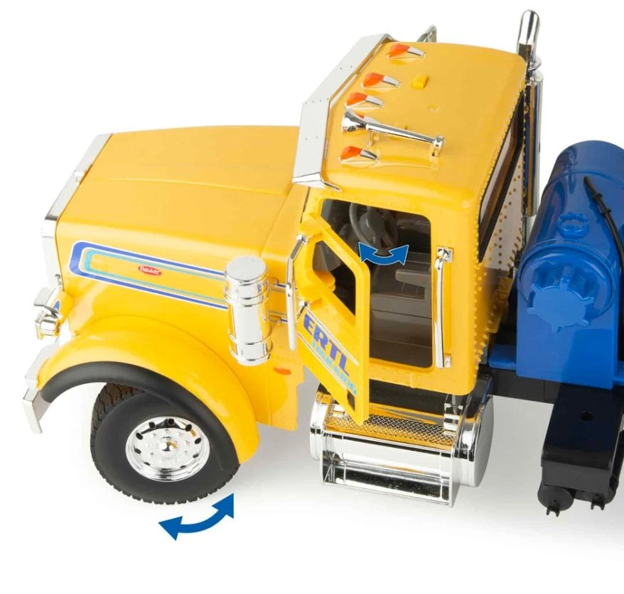 ERTL, PERTERBILT 367 toupie jaune et bleu ERTL, échelle 1/16, ERT47601 - Photo 4/4