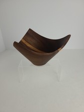 Tri-wing Turned Bowl 7" Signed Stus8o Made Wood