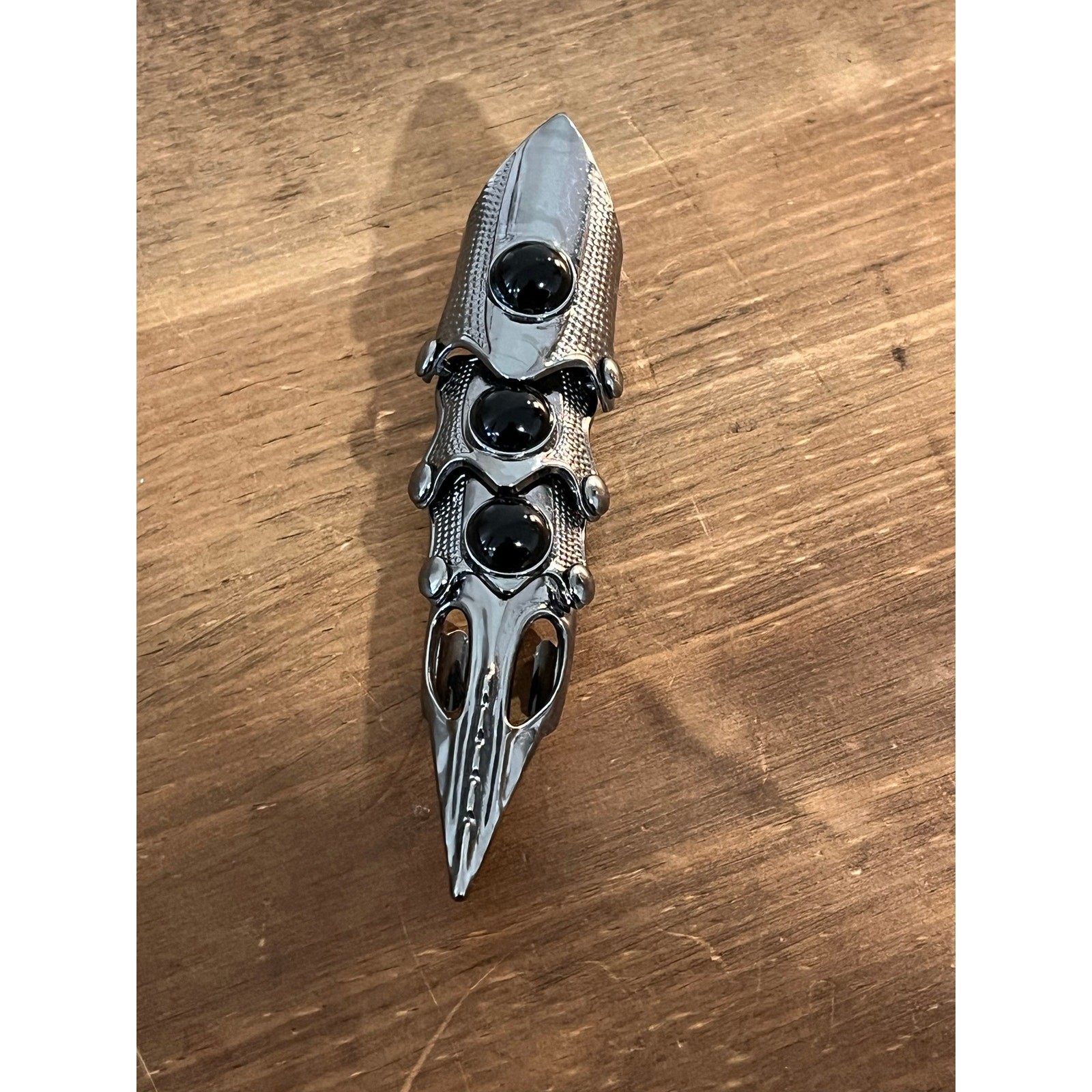 Gothic Claw Armor Ring Black Statement Punk Talon… - image 7