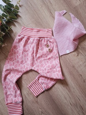 NEU Handmade Slim Fit Haremshose 86-92 Pumphose Leggings Mädchen musselin