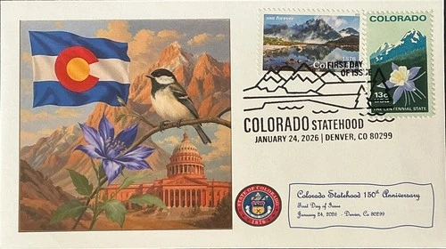 AFDCS 6052 Colorado Statehood 2026 150th Anniversary Combo