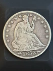 1853 Seated Liberty Half Dollar – Plugged Hole – 90% Silver