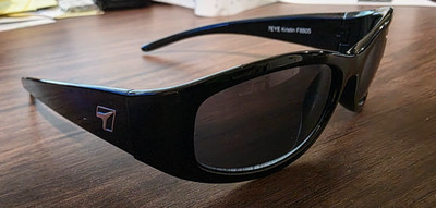 7eye by Panoptx Kristin Sunglasses Glossy Black/Sharpview Gray Lenses - NEW