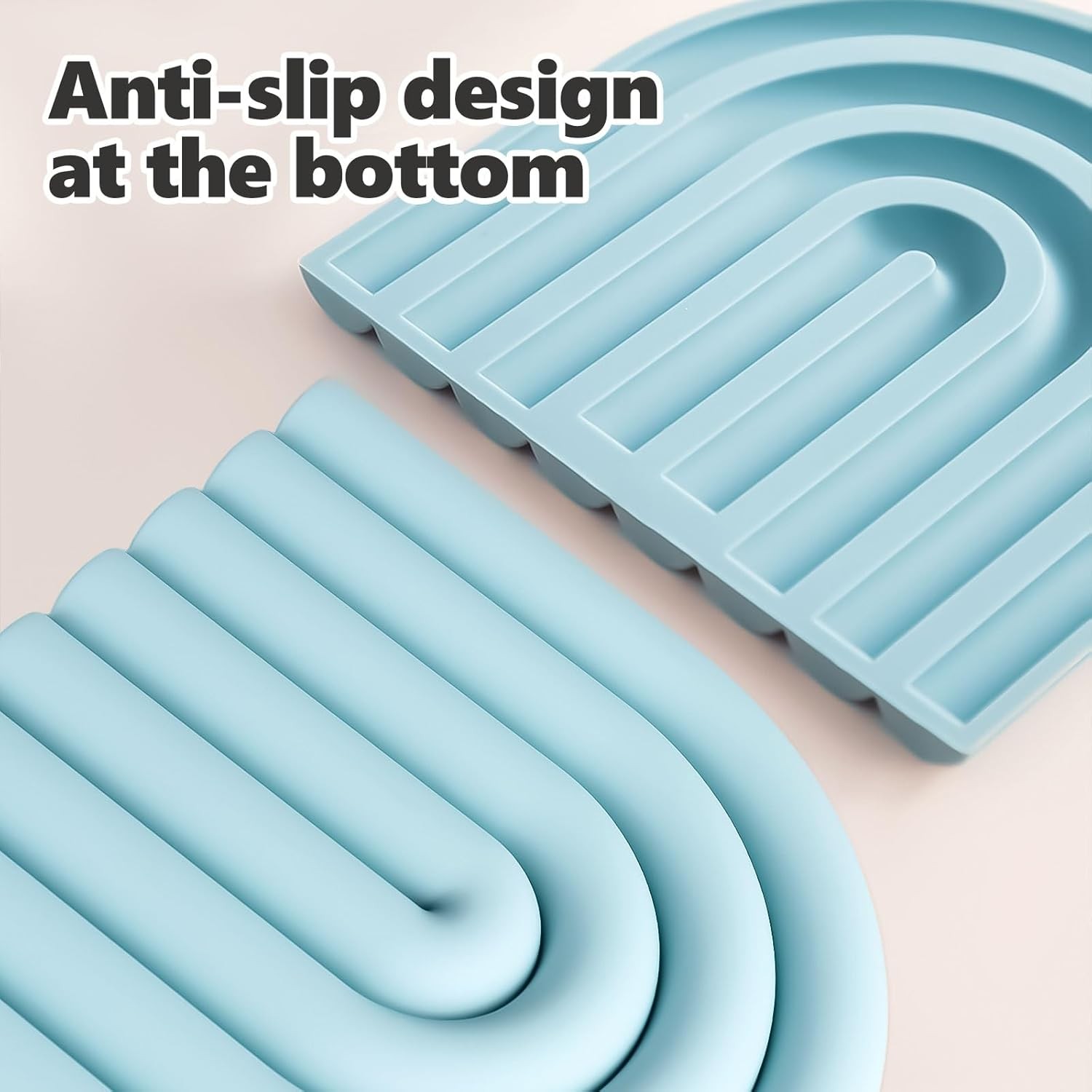 2 Pack Silicone Trivet Mats, Heat Resistant Non-Slip Pot Holders for Kitchen