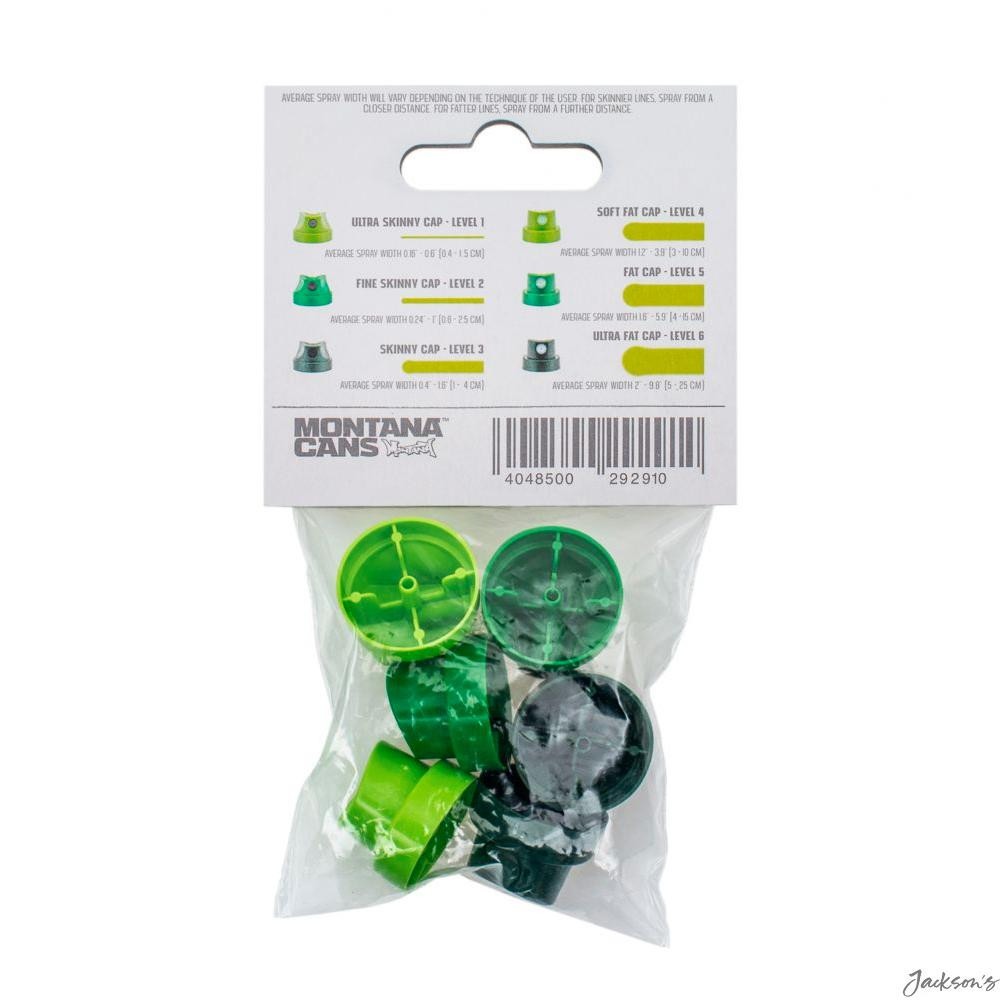Montana : Caps : Pack Of 6 Assorted Levels