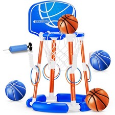 Pool Basketball Hoop with Backboard, Floating Toys for Child-sized, Blue 