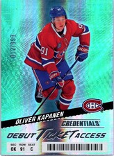 2024-25 Upper Deck Credentials OLIVER KAPANEN #105 #/999 Montreal Canadiens