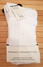 French Connection Super Soft Slouchy Mid-Crew Socks , UK 2-8, 3 pairs