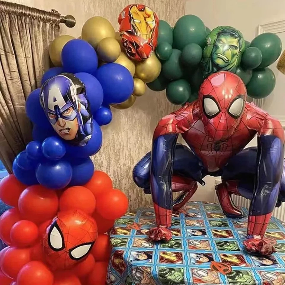 3D Spiderman Iron Man Foil Balloons Kids Birthday Party Decorations Baby Shower - Image 2 of 4