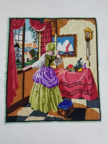 Vintage French Beautiful Scene Wall Hanging Tapestry Panel 79x70cm