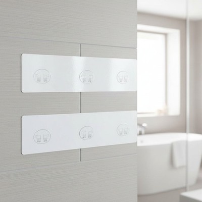 Instant Shower Shelf Solution: Waterproof Adhesive Strips for Easy Installation