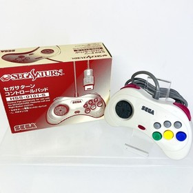 Sega Saturn Official Controller White HSS-0101 Authentic Original Game Pad BOX