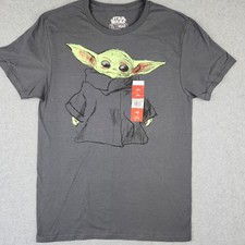 Star Wars Grogu Baby Yoda T-Shirt Men's Small S 100 Cotton Tee NWT