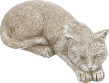 Cat Memorial Stone Outdoor Garden Statue Resin Pet Memorial Headstone Grave Mark