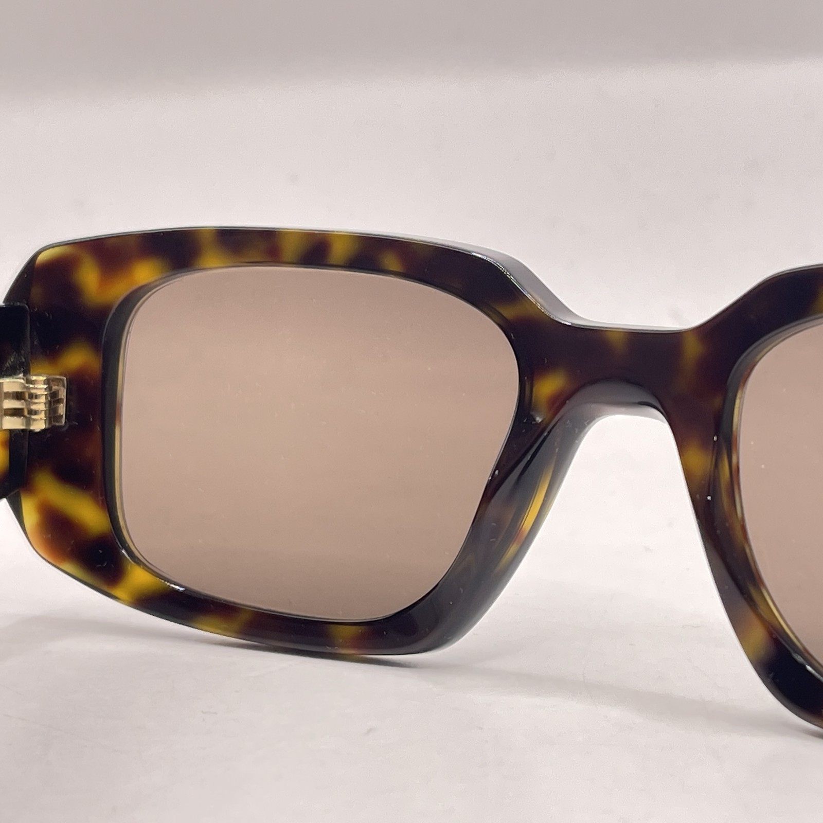Prada Womens Thick Chunky Square Sunglasses SPR17W Tortoise/Brown thumbnail 8