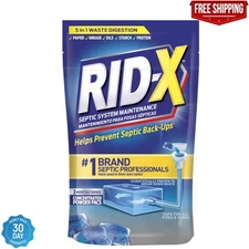 Rid-X Septic Tank Treatment Enzymes, 3 Month Supply Septi-Pacs, 3.2oz