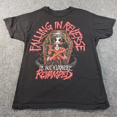 Falling In Reverse T-Shirt Men's Black Small I'm Not A Vampire Revamped Rock Me